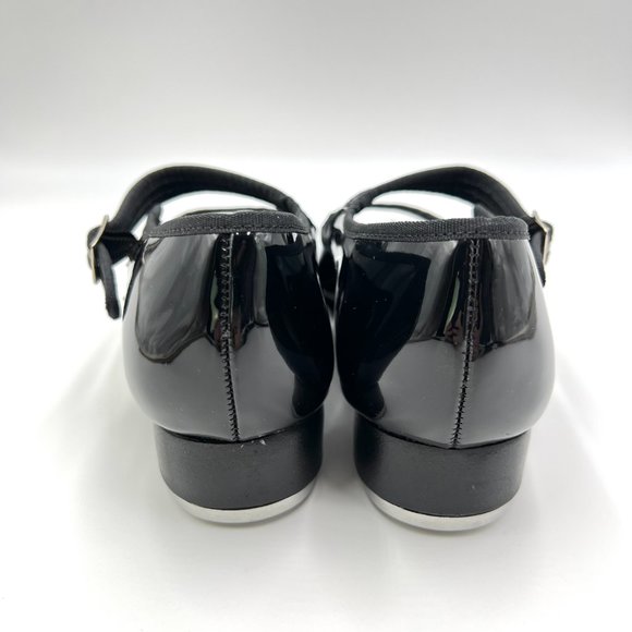 Capezio Womens Size 6 6M 3800 Mary‎ Jane Black Patent Buckled Dance Tap Shoes - Picture 7 of 14